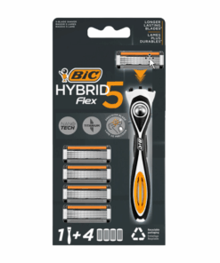 BIC Flex 5 Hybrid Men's Razors, 1 Handle + 4 Heads