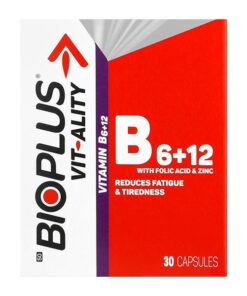 Bioplus Vit-ality Supplement Vitamin B6 and B12 Capsules - 30 Capsules