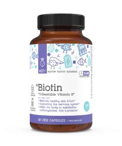 Biotin 500mcg (D-Biotin) Supplement Vegan 60 Vegi Capsules