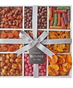 Birthday Nuts and Dried Fruit Snack Platter - Black, Silver
