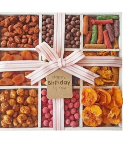 Birthday Nuts and Dried Fruit Snack Platter - Pink, Brown