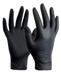 Black Nitrile Powder Free Gloves - Box of 100 - Medium
