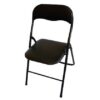 Black Padded Folding Chairs - Set of 6
