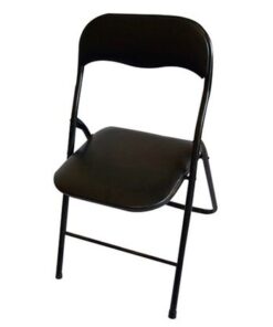 Black Padded Folding Chairs - Set of 6