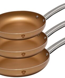 Blaumann 3 Piece Le Chef Collection Copper Stainless Steel Fry Pan Set