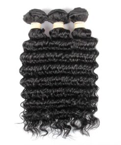 Blkt 3x Bundles 12 inches Human Hair Deep Wave Weave Package