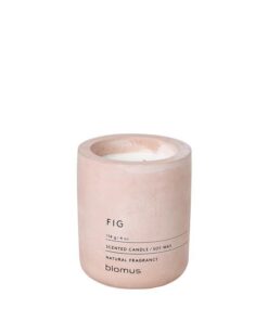 blomus Scented Candle in Concrete Container Fig Pale Pink FRAGA Small