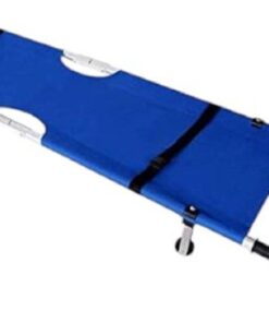 Blue Foldable Stretcher With Wheels