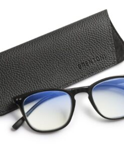 Brentoni Blue Blocker Reading Glasses - Matt Black - +2.00