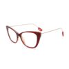 Brentoni Reading glasses Matt clear crystal, nickle trim - +1.00