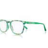 Brentoni Reading Glasses Shiny Green Floral, Shiny Green Temple - +2.00