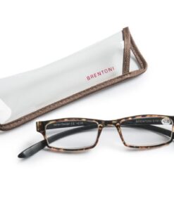 Brentoni Tortoise Shell Reading Glasses - Neck - +3.00