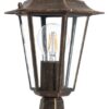 Bright Star Lighting - Die Cast Aluminium Lantern Pillar - Black / Gold