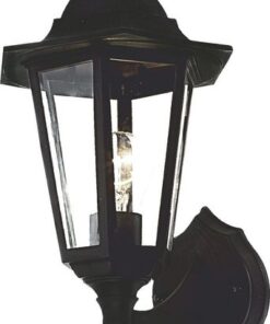 Bright Star Lighting - Outdoor 6 Panel Up Facing PVC Lantern - Black