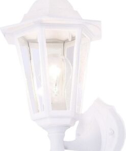 Bright Star Lighting - Outdoor 6 Panel Up Facing PVC Lantern - White
