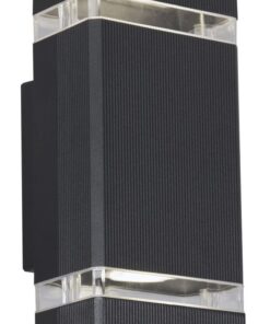 Bright Star Lighting - Rectangular Die Cast Aluminium Up And Down Facing Wall Bracket - Black