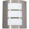 Bright Star Lighting - Stainless Steel Wall Bracket With Straight White Polycarbonate Cover