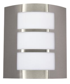 Bright Star Lighting - Stainless Steel Wall Bracket With Straight White Polycarbonate Cover