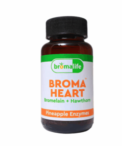 Broma Heart Bromelain + Hawthorn Pineapple Enzyme - 60 Veg Capsules