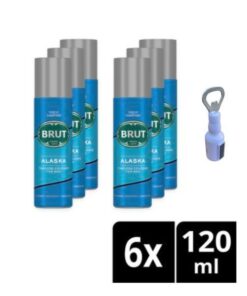 BRUT Alaska Aerosol Deodorant Body Spray 120ml with Bottle Opener