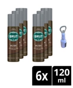 BRUT Musk Aerosol Deodorant Body Spray with Bottle Opener