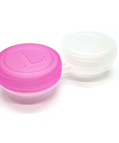 BUFFTEE Contact Lenses Case - Pink - Empty Lens Container
