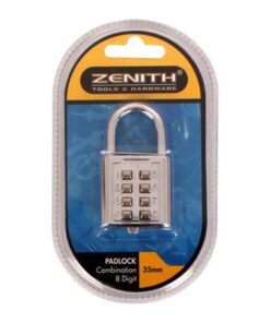 Bulk Pack 2 x Zenith Combination Padlock 35mm, 8 Digit