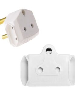 Bulk Pack 5 x 3 Way Adaptor 1x16amp, 2x5amp 2 Pin