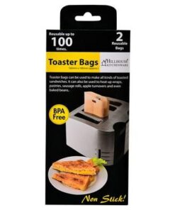 Bulk Pack 5 X Re-Usable Non-Stick Toaster Bags - 2 Pack (10cm x 18cm)