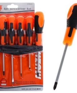Bulk Pack 5x Screwdriver-Set 6pce Rubber-Grip+Stand