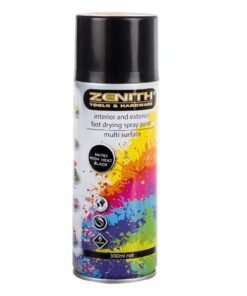 Bulk Pack 5x Spray-Paint Zenith 300ml Net H-Heat Black