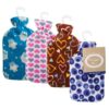 Bulk Pack x 4 Hot Water Bottle With Fleece Cover