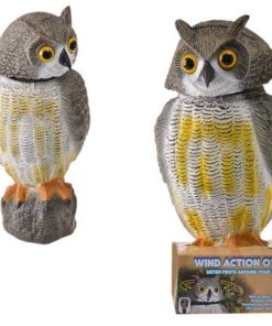 Bulk Pack x2 Plastic Wind Owl Action Ornament - 40cm
