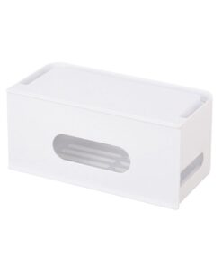 Cable Management Box Organizer - White