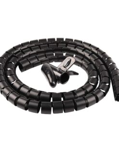 Cable Organizer Coiled Tube Sleeve - Black