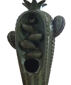 Cactus Shaped Backflow Incense Burner - Green with 20 Incense cones