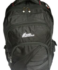 Camel Mountain Laptop Backpack - Black - Black