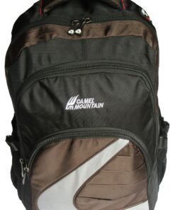 Camel Mountain Laptop Backpack - Black - Black/Brown