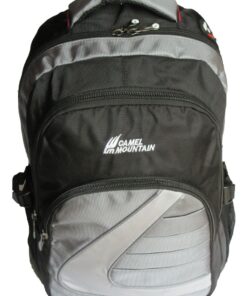 Camel Mountain Laptop Backpack - Black - Black/Grey