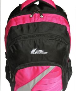 Camel Mountain Laptop Backpack - Black - Black/Pink