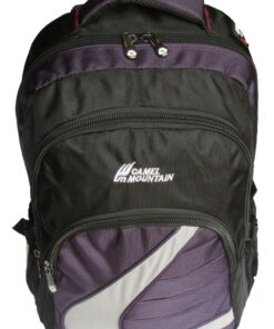 Camel Mountain Laptop Backpack - Black - Black/Purple