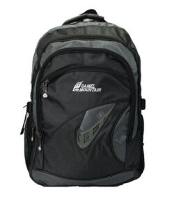 Camel Mountain Laptop Backpack - Black & Grey