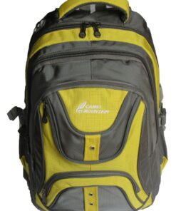 Camel Mountain Laptop Backpack - Grey & Yellow
