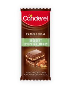 Canderel Chocolate Slab - Decadent Crispy & Almond - 100g