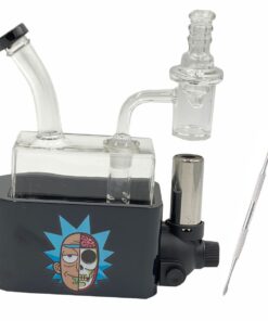 Cannabis Dab Rig In One RIO Portable Vaporizer With Built In Torch -Black