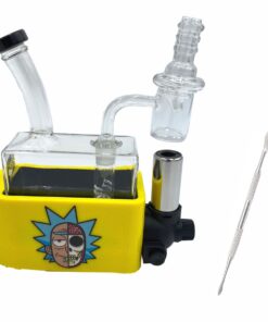 Cannabis Dab Rig In One RIO Portable Vaporizer With Built In Torch - Yellow