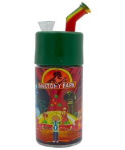 Cannabis Dry Herb Rick & Morty Anatomy Park Flask Style 15cm Glass Bong