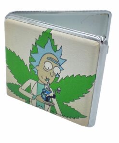 Cannabis Pre-Rolled and Cigarette Holder Casing With Rick and Morty Print - White