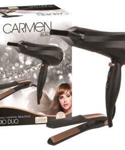 Carmen 1937 Studio Duo Hair Dryer & Straightener Black & Rose Gold
