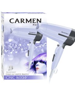 Carmen Ionic 1600W Travel Hairdryer - Blue